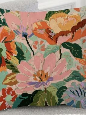 4 floral beautiful pillow covers NWT soft fabric 18x18-
